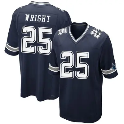 Youth Game Nahshon Wright Dallas Cowboys Navy Team Color Jersey