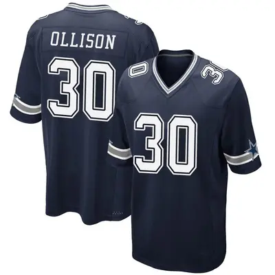 Youth Game Qadree Ollison Dallas Cowboys Navy Team Color Jersey
