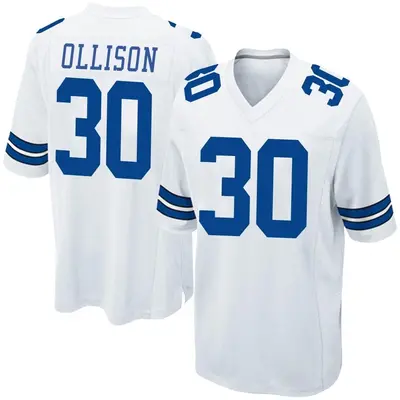 Youth Game Qadree Ollison Dallas Cowboys White Jersey