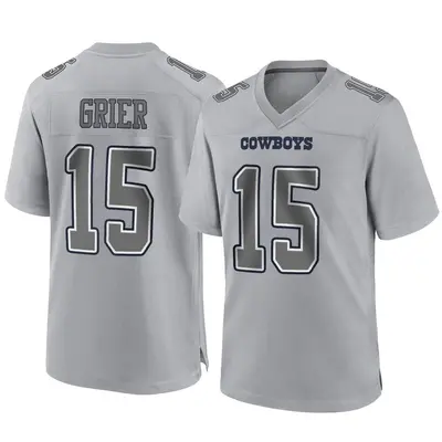 Youth Game Will Grier Dallas Cowboys Gray Atmosphere Fashion Jersey