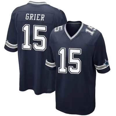 Youth Game Will Grier Dallas Cowboys Navy Team Color Jersey