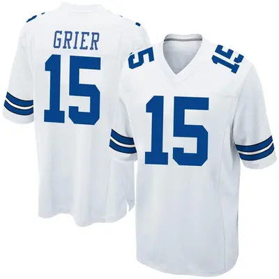 Youth Game Will Grier Dallas Cowboys White Jersey