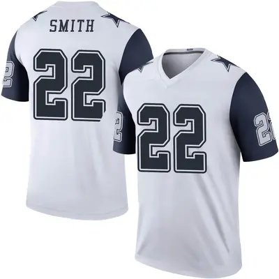 Youth Legend Emmitt Smith Dallas Cowboys White Color Rush Jersey