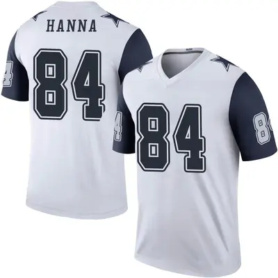 Youth Legend James Hanna Dallas Cowboys White Color Rush Jersey