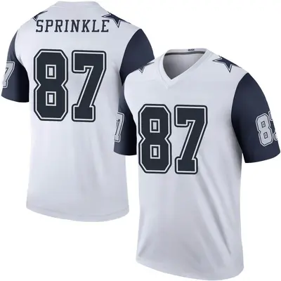 Youth Legend Jeremy Sprinkle Dallas Cowboys White Color Rush Jersey