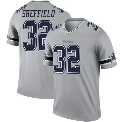 Youth Legend Kendall Sheffield Dallas Cowboys Gray Inverted Jersey