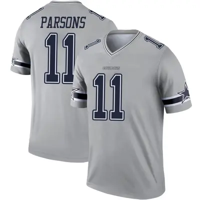 Youth Legend Micah Parsons Dallas Cowboys Gray Inverted Jersey