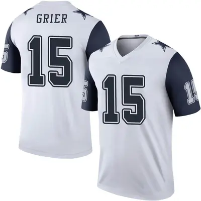Youth Legend Will Grier Dallas Cowboys White Color Rush Jersey