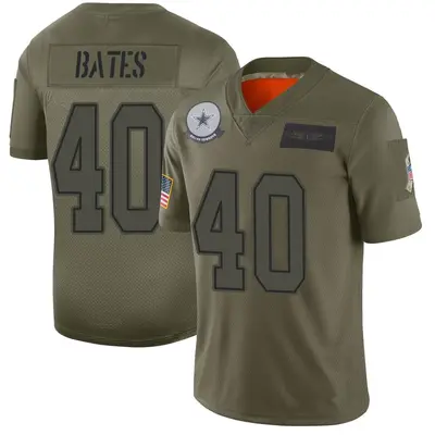 Youth Limited Bill Bates Dallas Cowboys Camo 2019 Salute to Service Jersey