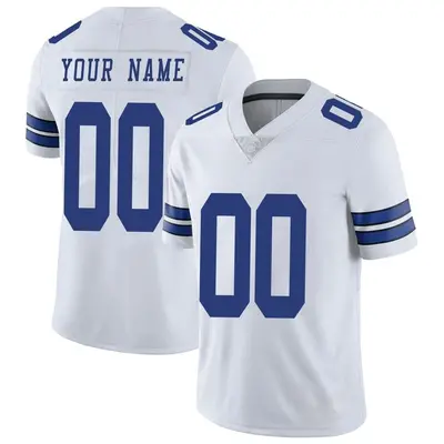 Youth Limited Custom Dallas Cowboys White Vapor Untouchable Jersey