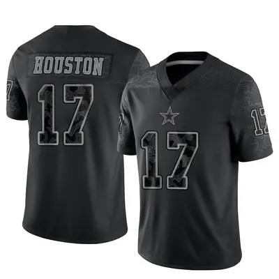Youth Limited Dennis Houston Dallas Cowboys Black Reflective Jersey