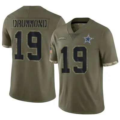 Youth Limited Dontario Drummond Dallas Cowboys Olive 2022 Salute To Service Jersey