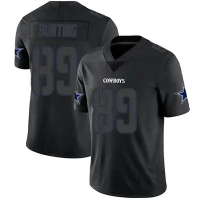 Youth Limited Ian Bunting Dallas Cowboys Black Impact Jersey