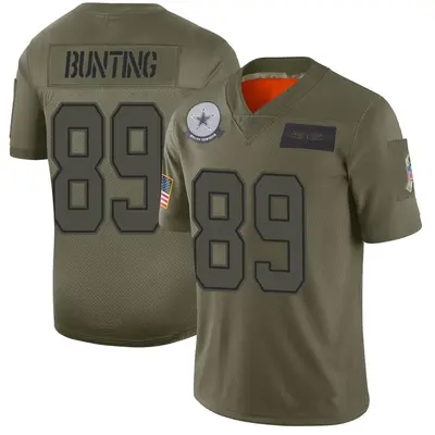 Youth Limited Ian Bunting Dallas Cowboys Camo 2019 Salute to Service Jersey