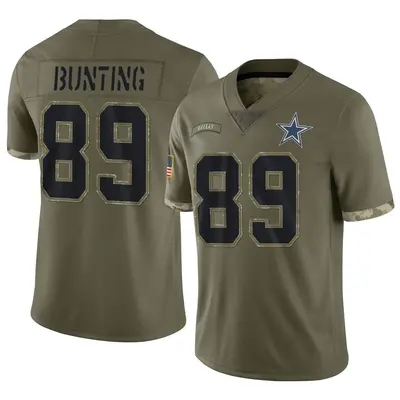Youth Limited Ian Bunting Dallas Cowboys Olive 2022 Salute To Service Jersey
