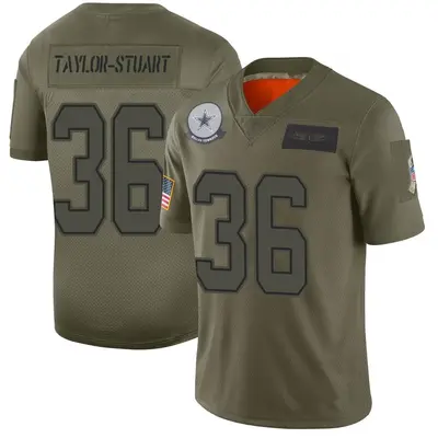 Youth Limited Isaac Taylor-Stuart Dallas Cowboys Camo 2019 Salute to Service Jersey