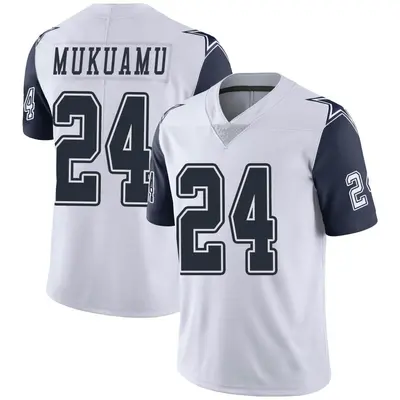 Youth Limited Israel Mukuamu Dallas Cowboys White Color Rush Vapor Untouchable Jersey