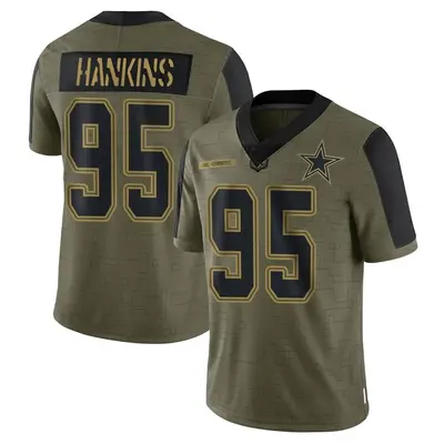Youth Limited Johnathan Hankins Dallas Cowboys Olive 2021 Salute To Service Jersey