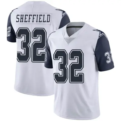 Youth Limited Kendall Sheffield Dallas Cowboys White Color Rush Vapor Untouchable Jersey