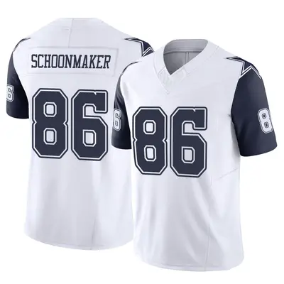 Youth Limited Luke Schoonmaker Dallas Cowboys White 2nd Alternate Vapor F.U.S.E. Jersey