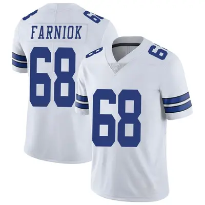 Youth Limited Matt Farniok Dallas Cowboys White Vapor Untouchable Jersey