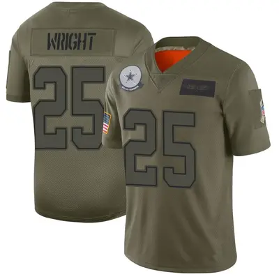 Youth Limited Nahshon Wright Dallas Cowboys Camo 2019 Salute to Service Jersey