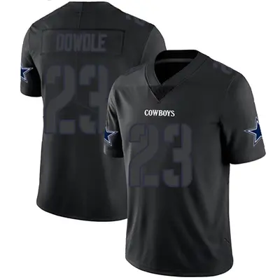 Youth Limited Rico Dowdle Dallas Cowboys Black Impact Jersey