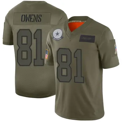 Youth Limited Terrell Owens Dallas Cowboys Camo 2019 Salute to Service Jersey