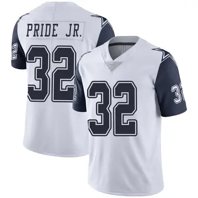Youth Limited Troy Pride Jr. Dallas Cowboys White Color Rush Vapor Untouchable Jersey